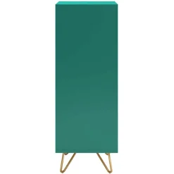 Wohnen 45x110x40 cm Grüne Hochkommode mit Spiegel - Ricriava
