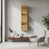 Wohnen Vitrinen|Wohnzimmer-Vitrinen*43x169x33 cm Hängevitrine aus Wildeiche - Obinson