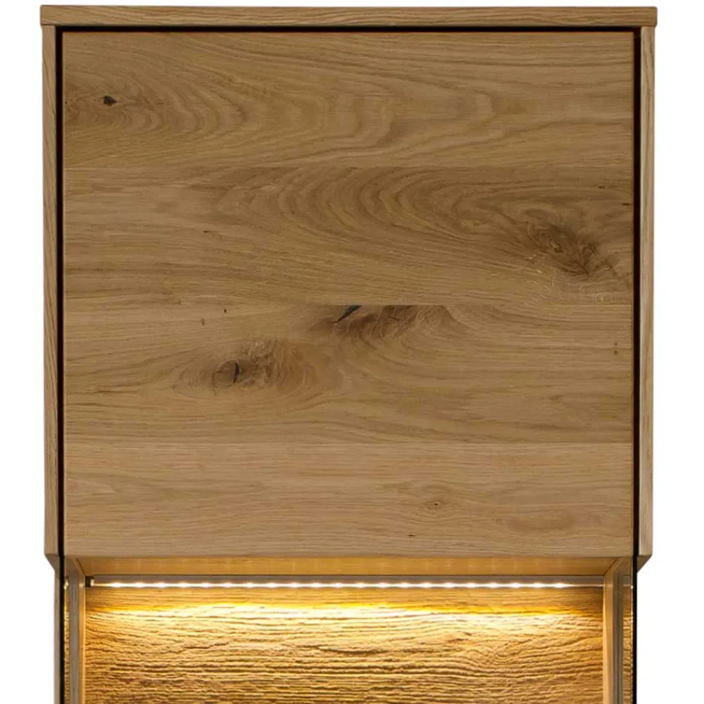 Wohnen Vitrinen|Wohnzimmer-Vitrinen*43x169x33 cm Hängevitrine aus Wildeiche - Obinson