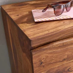 Wohnen Flurkommoden*80x120x42 cm Hochkommode aus Sheesham massiv - Elmin