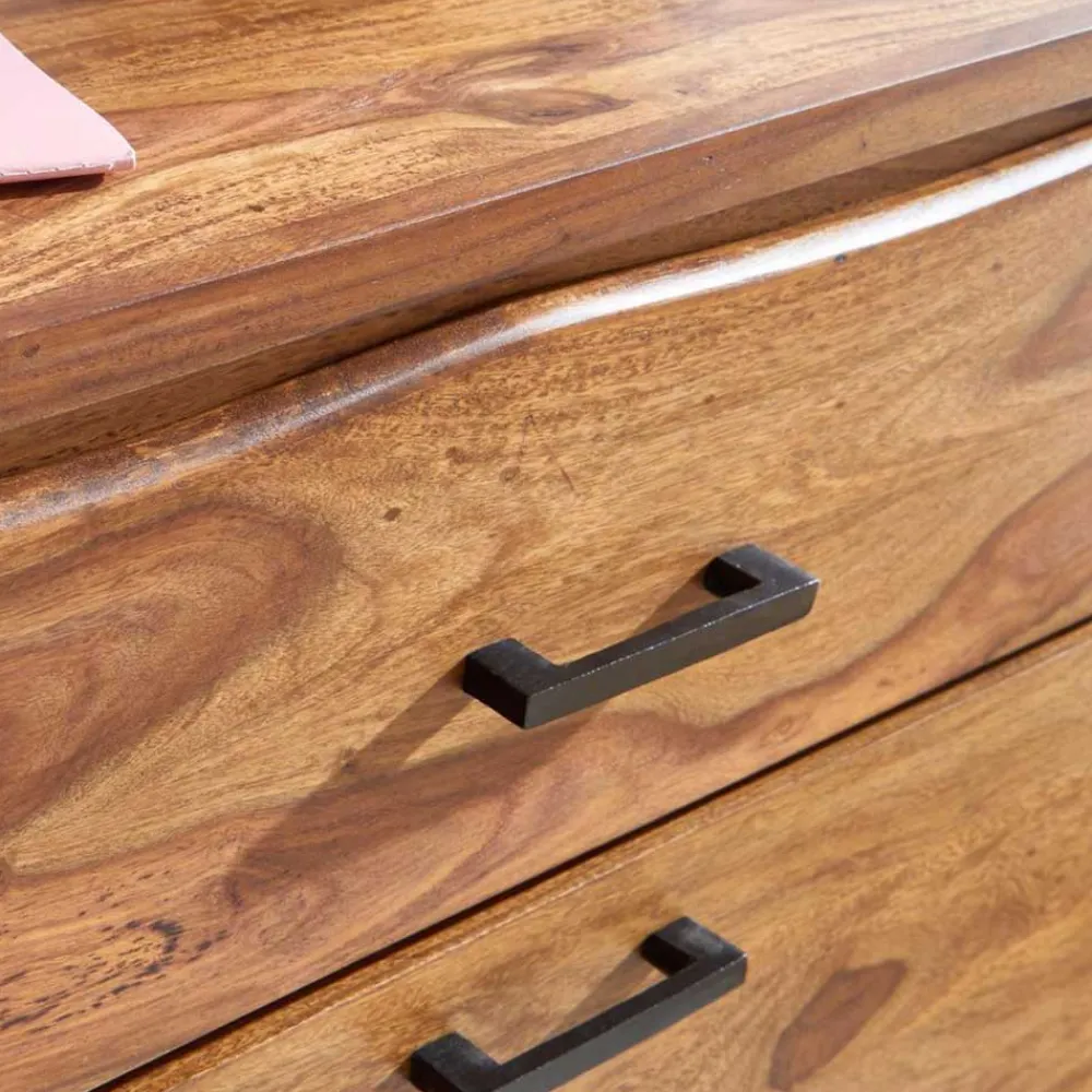 Wohnen Flurkommoden*80x120x42 cm Hochkommode aus Sheesham massiv - Elmin