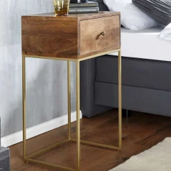 Wohnen Flurkommoden|Nachttische*40x76x35 cm Hohe Nachtkommode mit einer Schublade - Kanados