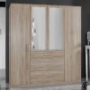 Wohnen Jugendzimmerschränke*179x199x58 cm Kleiderschrank mit Spiegeln modern - Citerna