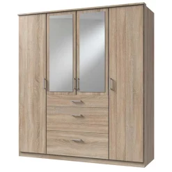 Wohnen Jugendzimmerschränke*179x199x58 cm Kleiderschrank mit Spiegeln modern - Citerna