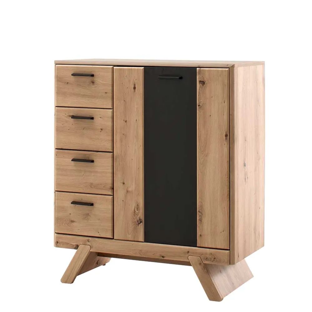 Wohnen 89x103x44 cm Kommode in Holzdekor Eiche - Larinca