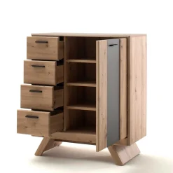 Wohnen 89x103x44 cm Kommode in Holzdekor Eiche - Larinca