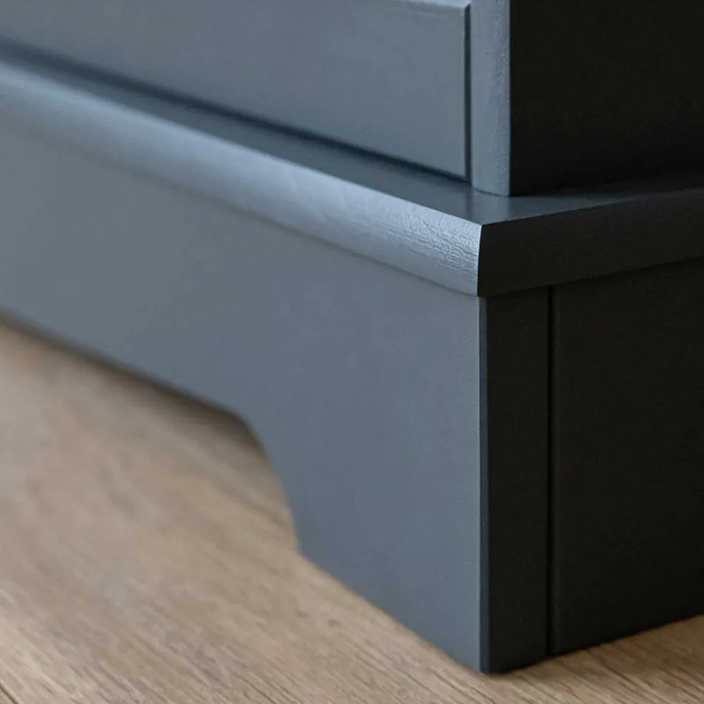 Wohnen 112x88x45 cm Landhaus Kommode in Grau & Eiche - Witenga