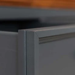 Wohnen 112x88x45 cm Landhaus Kommode in Grau & Eiche - Witenga