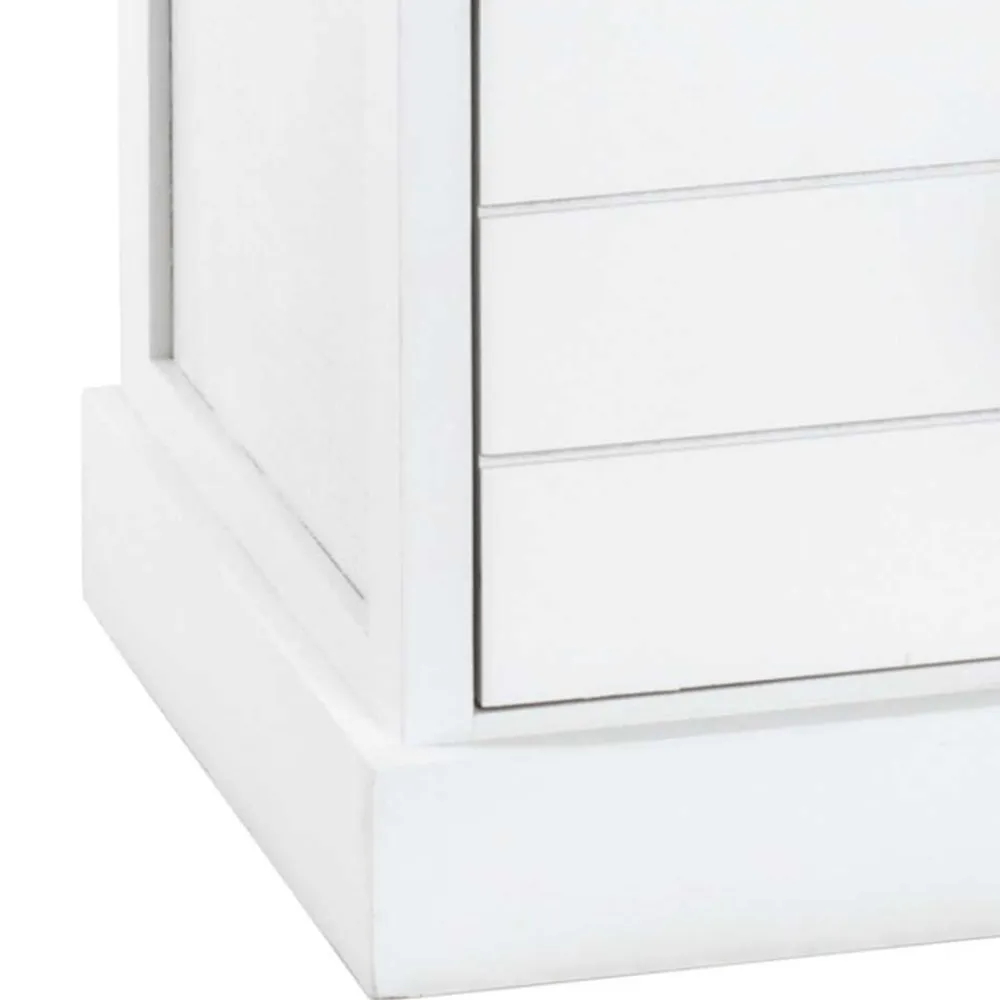 Wohnen 41x60x31 cm Landhaus Nachtkommode aus Paulownia massiv - Geroga