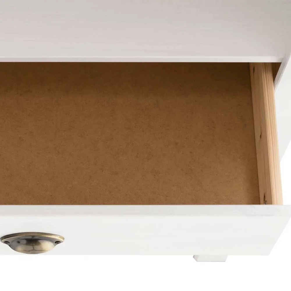 Wohnen 75x205x40 cm Landhausregal in Weiß - Canarius