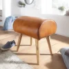 Wohnen Sessel & Hocker|Barhocker*45x53x40 cm Leder Hocker mit Holzbeinen - Brian