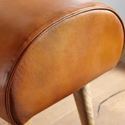 Wohnen Sessel & Hocker|Barhocker*45x53x40 cm Leder Hocker mit Holzbeinen - Brian