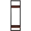 Wohnen 30x80x11 cm Metall Wandregal mit zwei Ablagen - Solapura