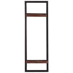 Wohnen 30x80x11 cm Metall Wandregal mit zwei Ablagen - Solapura