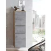 Wohnen 130x40x35 cm Midi Badschrank in Beton & Wildeiche - Mia