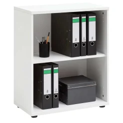Wohnen 65x80x35 cm Ordnerregal mit zwei Fächern in Weiß - Radiassu