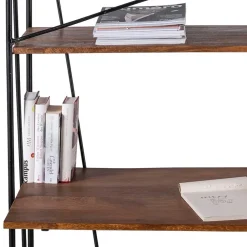 Wohnen 120x202x60 cm Regal mit Schreibtisch im Loft Style - Offia