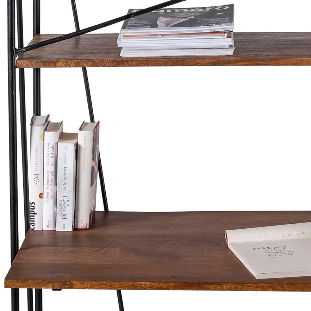 Wohnen 120x202x60 cm Regal mit Schreibtisch im Loft Style - Offia