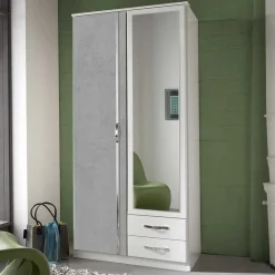 Wohnen Jugendzimmerschränke*91x199x58 cm Schlafzimmerschrank in Weiß - Hotti