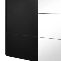 Wohnen Jugendzimmerschränke*200x210x61 cm Schwarzer Kleiderschrank mit Schiebetüren - Dinamaro