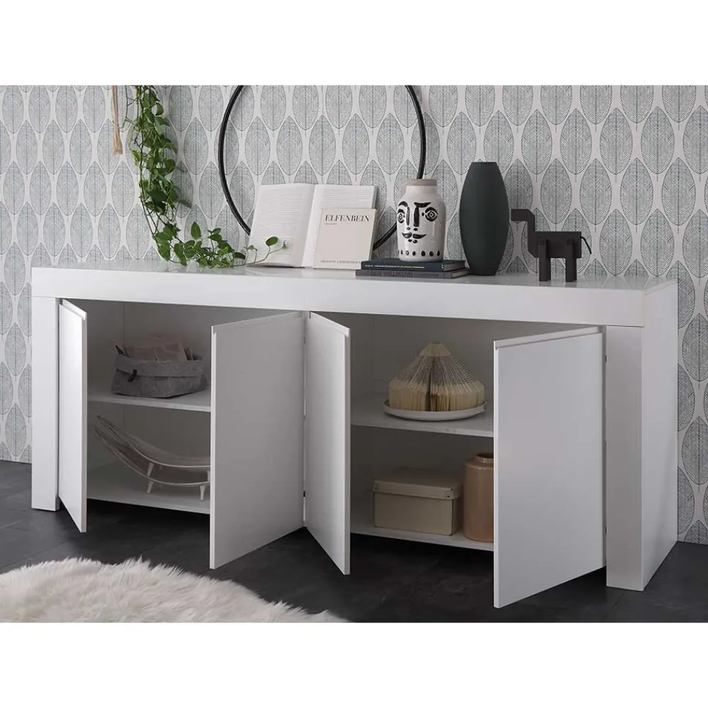 Wohnen 210x81x42 cm Sideboard mit Wangengestell - Mikes