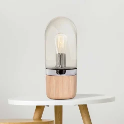 Wohnen Lampen & Leuchten*14x33x14 cm Tischlampe mit Glas Glocke - Ciudada