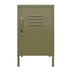 Wohnen 38x69x40 cm 1-türige Kommode in Oliv Grün - Austral