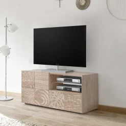 Wohnen 121x57x42 cm TV Board in Dekor Eiche Sonoma - Bielvas