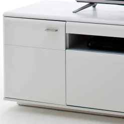 Wohnen 195x60x51 cm TV Board Unterschrank in Weiß - Hazime