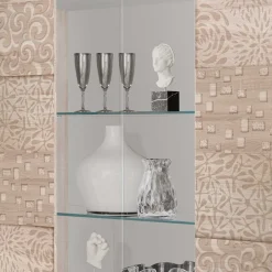 Wohnen Vitrinen|Wohnzimmer-Vitrinen*121x166x42 cm Vitrine mit Muster Print Front - Bielvas