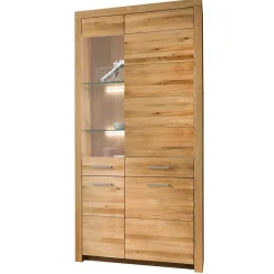 Wohnen 102x204x40 cm Wohnzimmer Holzschrank aus Wildeiche - Loitons