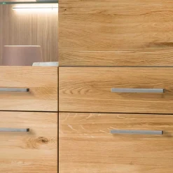 Wohnen 102x204x40 cm Wohnzimmer Holzschrank aus Wildeiche - Loitons