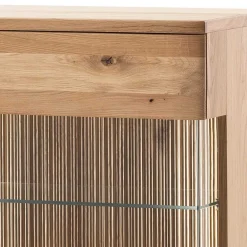 Wohnen 150x121x37 cm Wohnzimmer Schrank in Eiche Bianco - Crupean