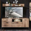 Wohnen Loft Möbel|Industrial Möbel*175x75x48 cm Wohnzimmer Sideboard in Holzoptik - Xindus