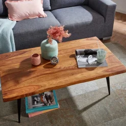 Wohnen 110x40x60 Couchtisch aus Sheesham Massivholz - Placer