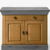 Wohnen 108x85x45 Country Kommode in Kiefer Lauge & Grau - Eshelas