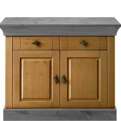 Wohnen 108x85x45 Country Kommode in Kiefer Lauge & Grau - Eshelas