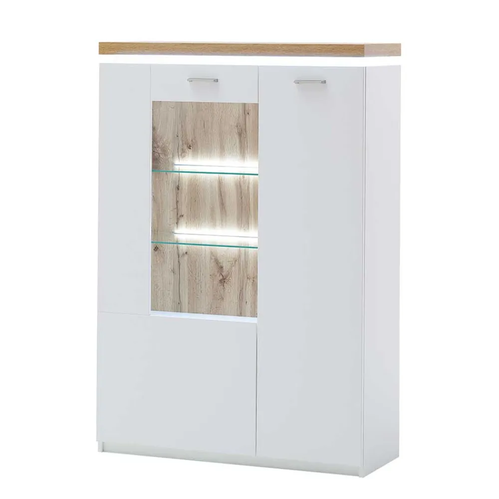 Wohnen Sideboards & Kommoden|Sideboards & Kommoden*98x143x38 Design Highboard mit Beleuchtung LED - Caldri