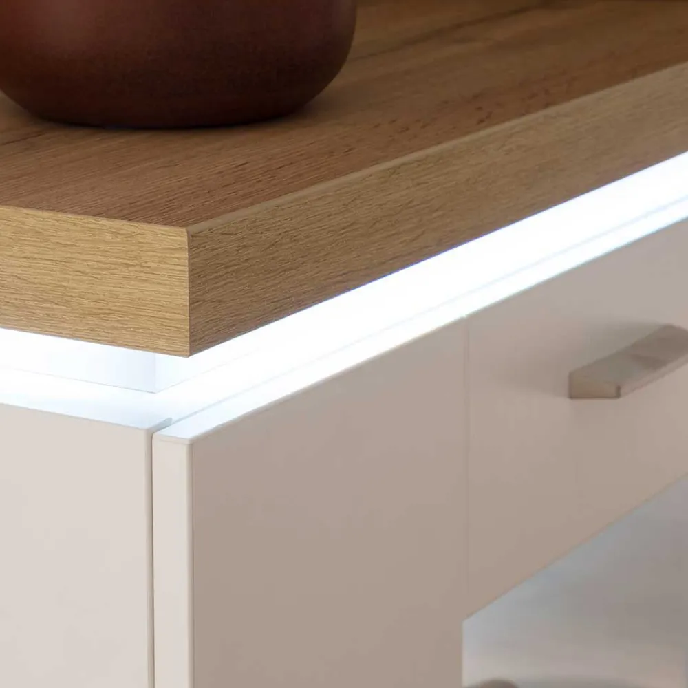 Wohnen Sideboards & Kommoden|Sideboards & Kommoden*98x143x38 Design Highboard mit Beleuchtung LED - Caldri