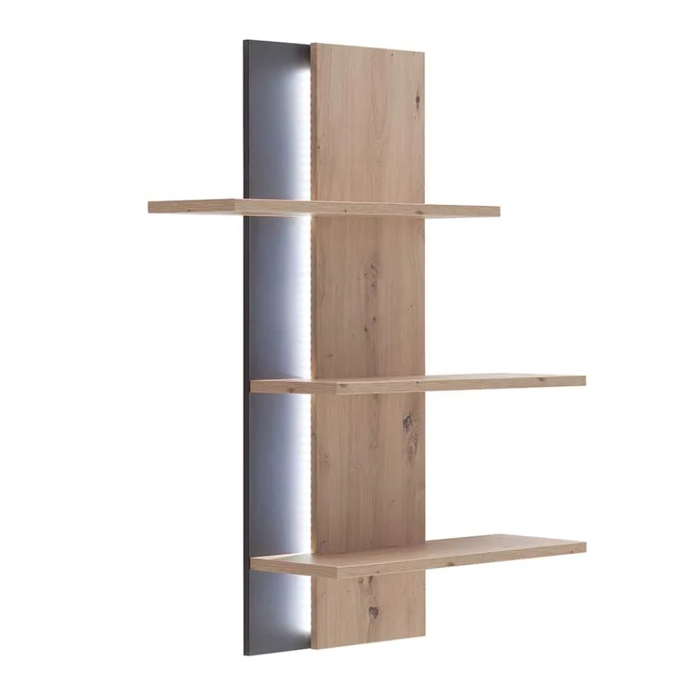 Wohnen Esszimmerregale|Regale*95x118x25 Design Hängeregal in Eiche Optik - Nikdus