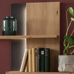 Wohnen Esszimmerregale|Regale*95x118x25 Design Hängeregal in Eiche Optik - Nikdus