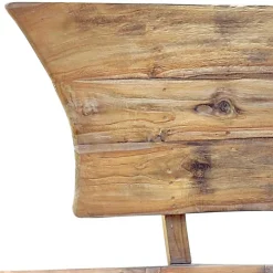 Wohnen 145x99x65 Design Holzbank in Boot Optik - Teako