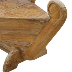 Wohnen 145x99x65 Design Holzbank in Boot Optik - Teako