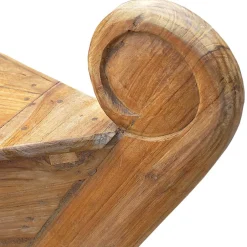 Wohnen 145x99x65 Design Holzbank in Boot Optik - Teako