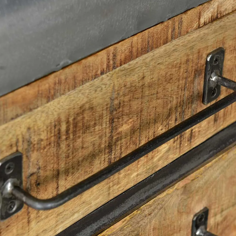 Wohnen Designermöbel*150x66x43 Design Kommode im Zugwaggon Look - Bahiro