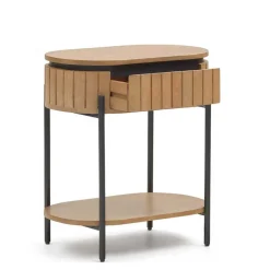 Wohnen Skandinavische Möbel|Nachttische*55x65x35 Design Nachtkommode oval - Ilvenda
