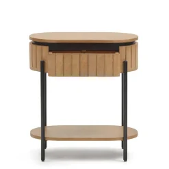 Wohnen Skandinavische Möbel|Nachttische*55x65x35 Design Nachtkommode oval - Ilvenda