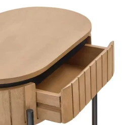 Wohnen Skandinavische Möbel|Nachttische*55x65x35 Design Nachtkommode oval - Ilvenda