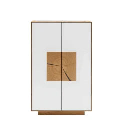 Wohnen 72x112x37 Design Schrank mit Glas Deckel - Mandrey