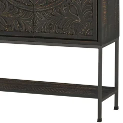 Wohnen 110x190x45 Design Schrank mit Schnitzereien - Jenn